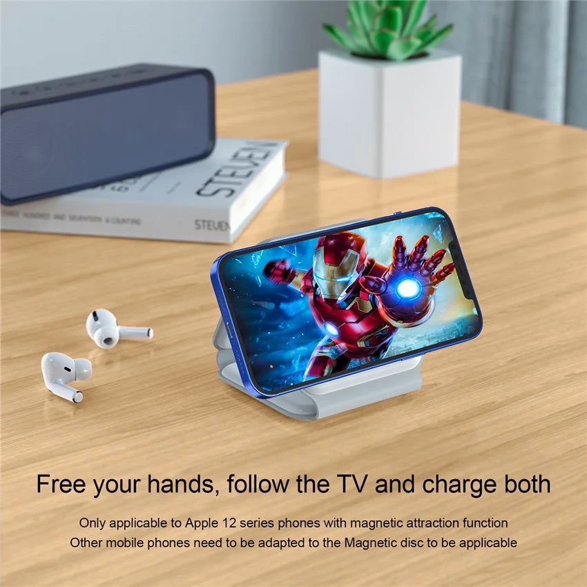 Wireless Charging, Magnetic 3 in 1 Wireless Charger Station, Foldable Wireless Charging Station