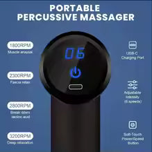 Massage Gun for Full Body Pain Relief - Portable, Rechargeable Deep Tissue Massager