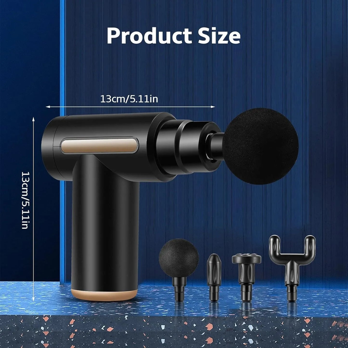 Massage Gun for Full Body Pain Relief - Portable, Rechargeable Deep Tissue Massager