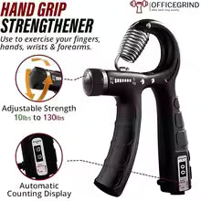 Histro Automatic Counting Hand Gripper Adjustable Resistance Automatic Counting Non-Slip Hand Grip Strength Trainer Fingers Wrist Forearm Exerciser Workout Gear Home Gym Exercise Equipment Hand Gripper 5-60KG Automatic Non-Slip hand strengthen