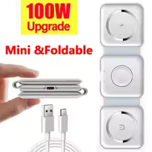 Wireless Charging, Magnetic 3 in 1 Wireless Charger Station, Foldable Wireless Charging Station